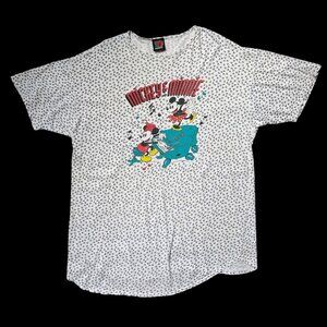 90s Vintage Mickey Minnie Mouse Sleep Shirt Pajama Mickey Unlimited Disney.
